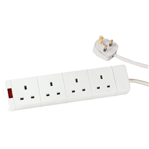 Extension Cord - 4-Way Socket 2m - Chaffinch Student Living - Student Essentials Packs